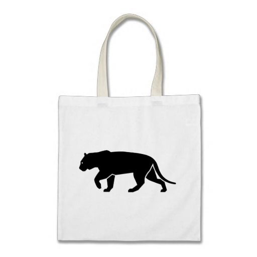 Black Panther Icon, Logo Graphic Canvas Bags Cool Cat Chic