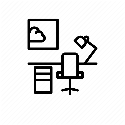 Coworking, Private Office, Room, Window Office Icon