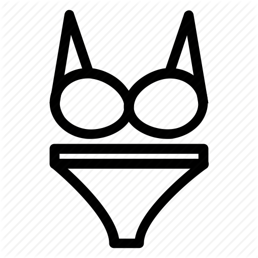 Bikini, Bra, Brassiere, Clothes, Panties, Underwear, Women Icon