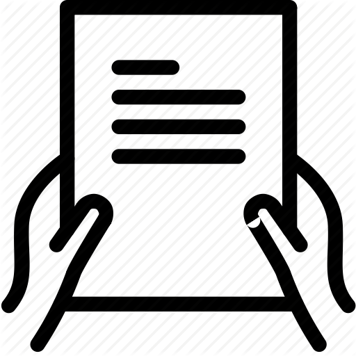 Both, Hands, Hold, Paper, Reading Icon