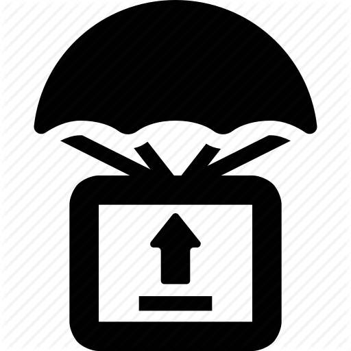 White Parachute Crate Icon Transparent Png Clipart Free Download