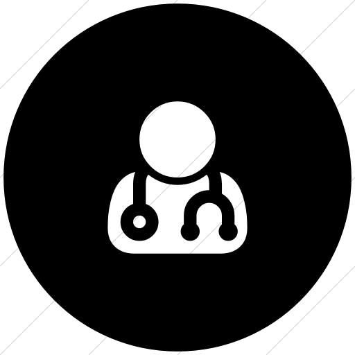 Flat Circle White On Black Bootstrap Font Awesome User