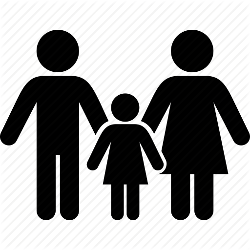 Daughter, Family, Father, Girl, Human, Mother, Parents Icon