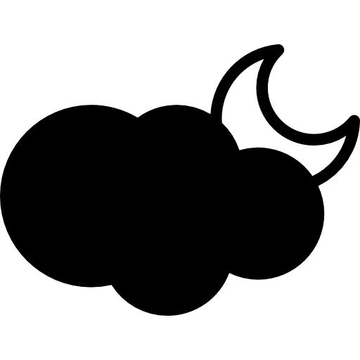 Partly Cloudy Night Icons Free Download