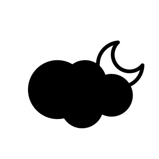 Partly Cloudy Night Free Vector Icons Designed