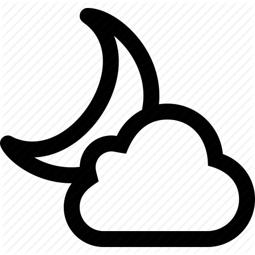Cloud, Clouds, Cloudy, Moon, Night, Partly, Weather Icon