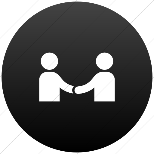 Flat Circle White On Black Gradient Ocha Humanitarians