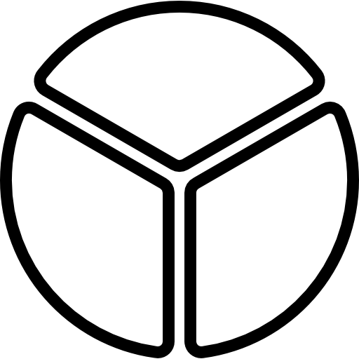 Circular Graphic Of Three Parts Icons Free Download