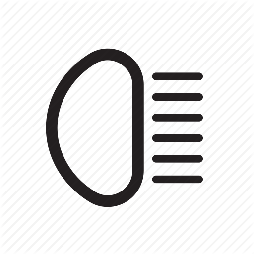 Auto, Beam, Headlight, High, Light, Parts Icon