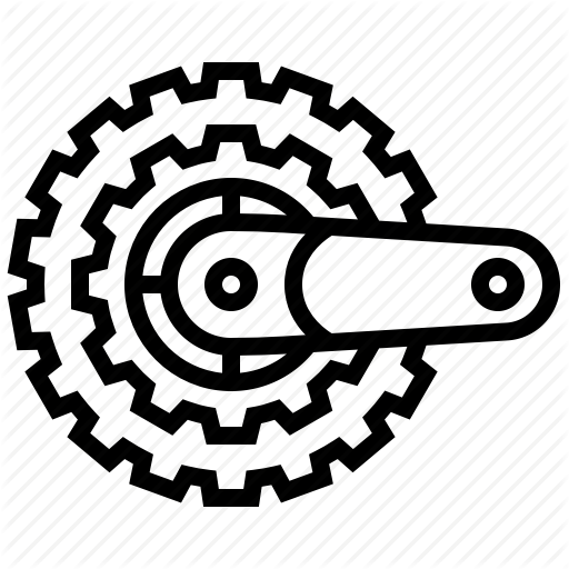 Bicycle, Gear, Parts, Spare, System Icon