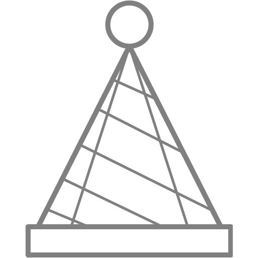 Gray Party Hat Icon