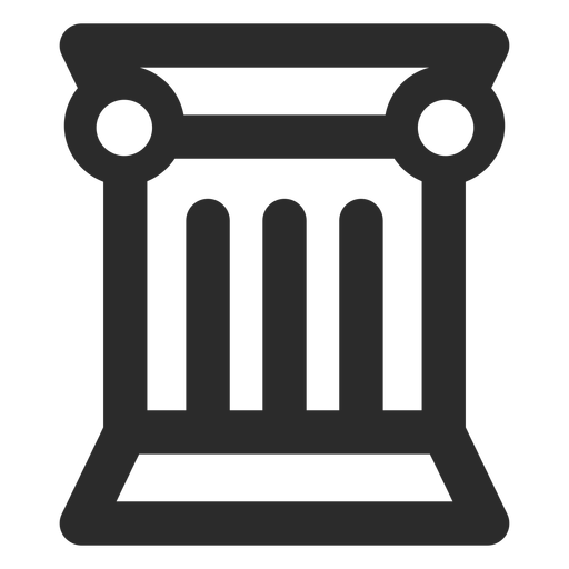 Greek Column Stroke Icon
