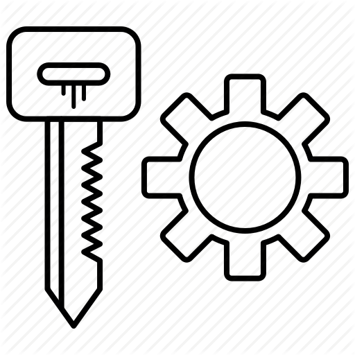 Gear, Key, Manager, Password Icon