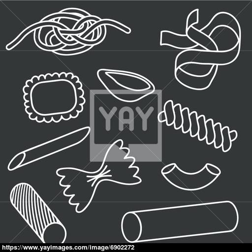 Pasta Icon Set Vector