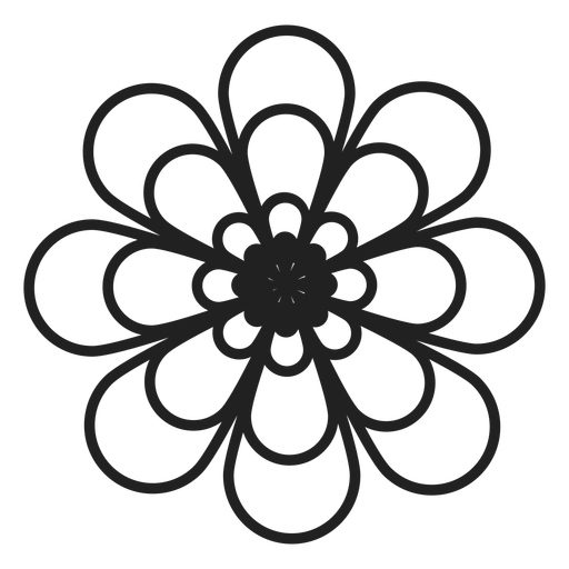 Dahlia Flower Outline Icon