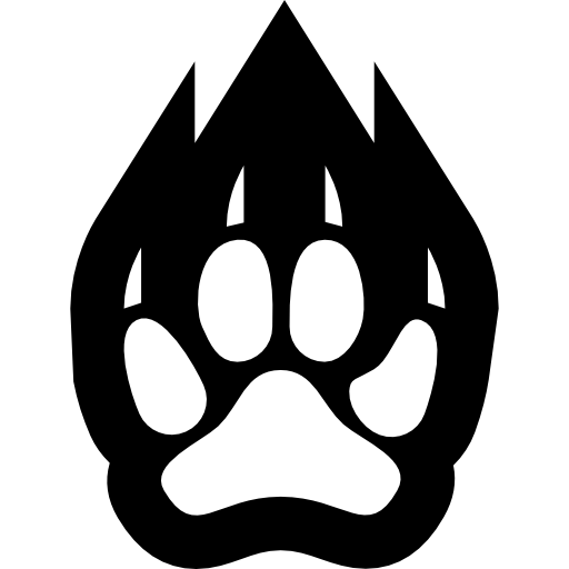 Paw Footprint Outline Of A Feline Animal Icons Free Download