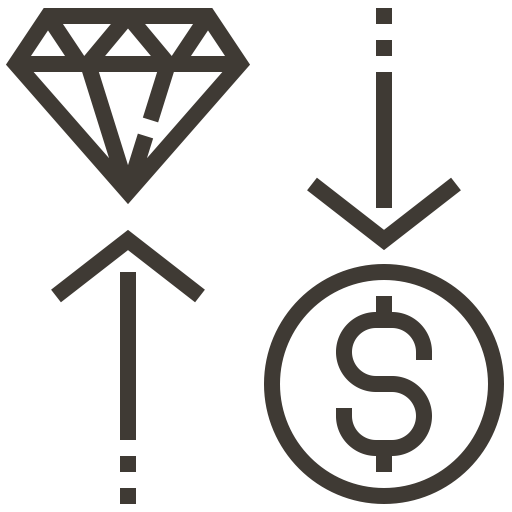 Diamond, Jewel, Gem, Jewelry, Loan, Asset, Pawnshop Icon