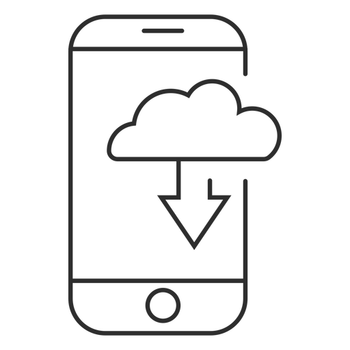 Mobile Cloud Download Icon