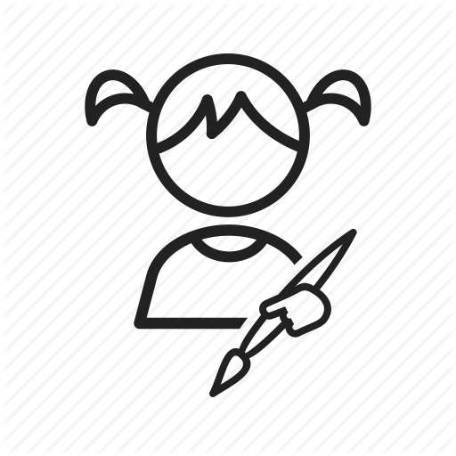 Child, Dancing, Kid, Kids, Painting, School, Wall Icon