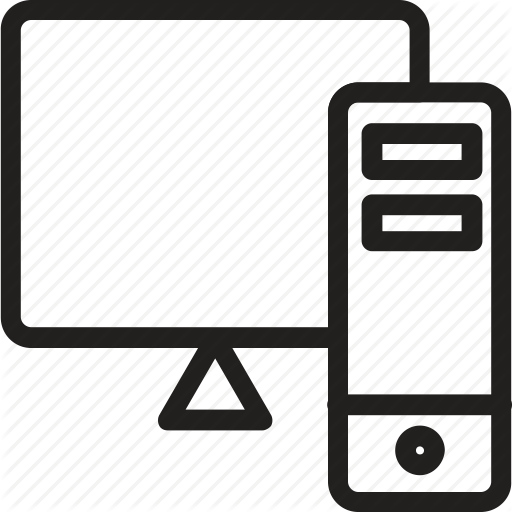 Computer, Computer Line, Lcd And Pc, Tower Pc, Workstation Icon