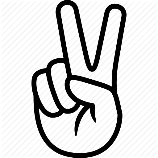 Friendship, Gesture, Hand, Peace, Sign, V, Victory Icon