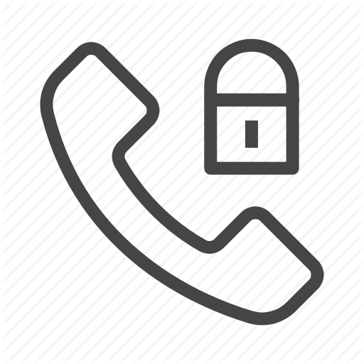 Call, Communication, Line, Lock, Phone, Protection, Secure Icon