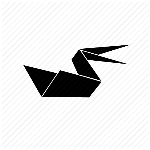 Animals, Bird, Origami, Pelican, Sea Icon