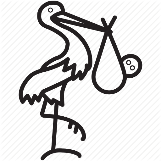 Baby, Bird, Infant, Pelican, Sack Icon