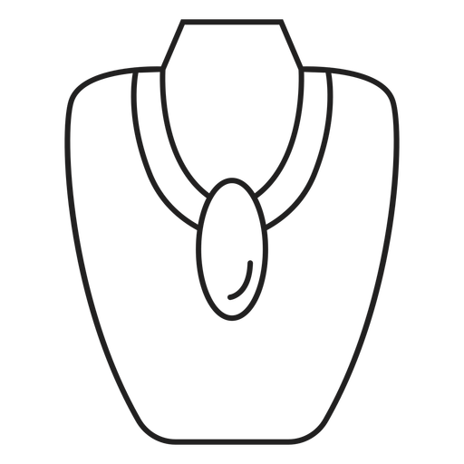 Big Pendant Necklace Stroke Icon