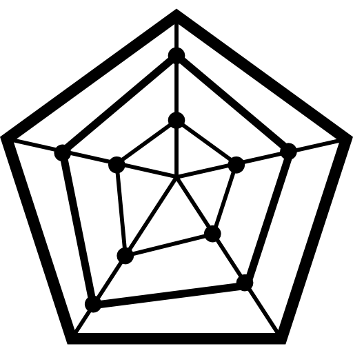 Radar Chart With Pentagon Shape Icons Free Download