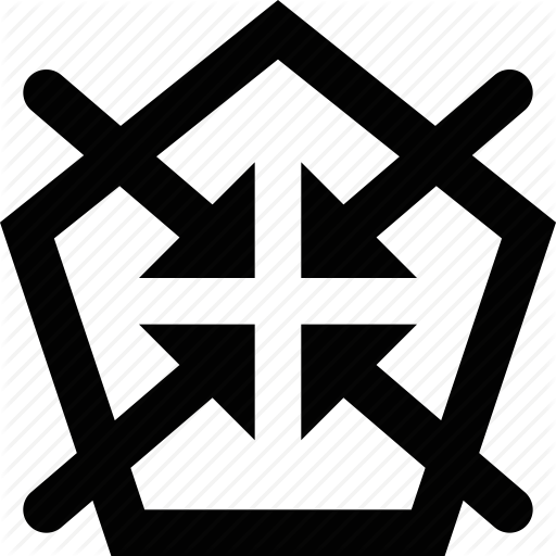 Area, Enter, Inside, Pentagon Icon