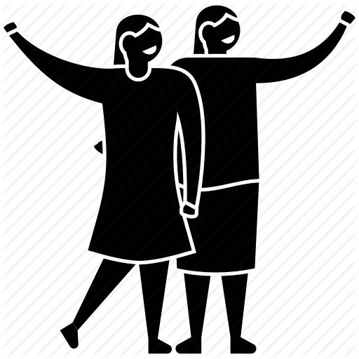 Two Friends Png Black And White Transparent Two Friends Black