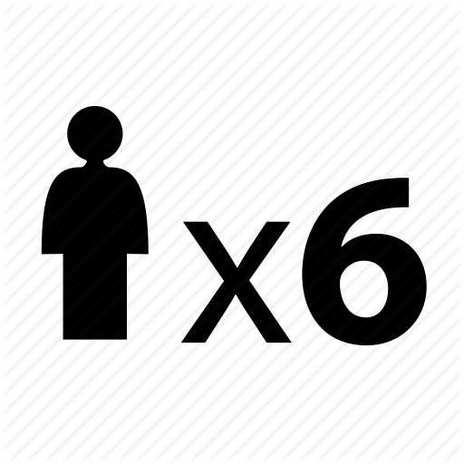 Guests, People, Six, X Icon