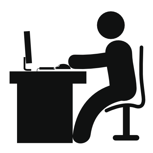 Man In Office Desk With Computer Free Vector Icons Designed