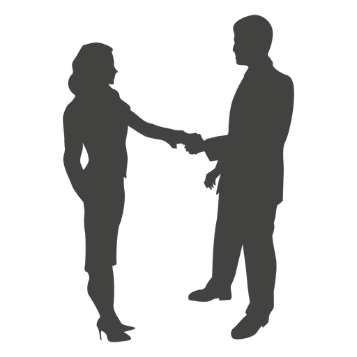 Businessman Woman Shaking Hand