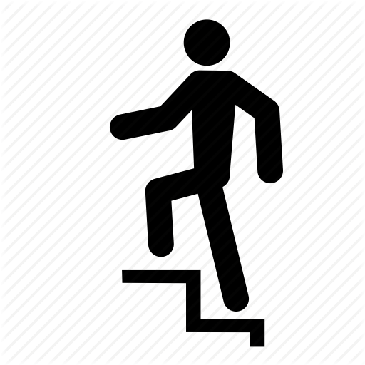 Climbing, Man, People, Person, Stair, Stairs, Walking Icon