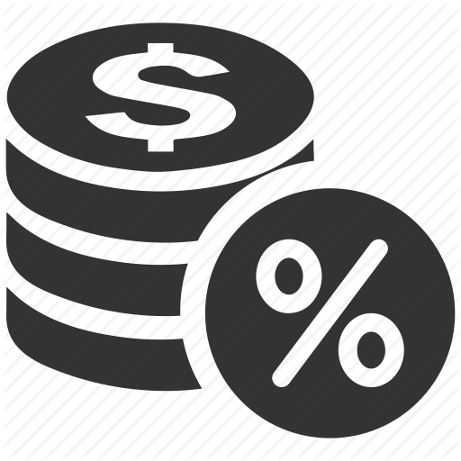 Dollar, Hundred, Interest, One, Percent, Percentage Icon