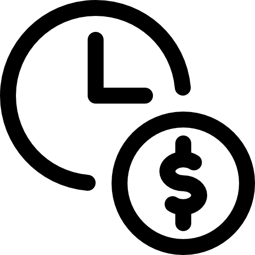 Clock Icon Money Pixel Perfect