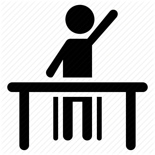 Answer, Hand, Permission, Stand, Standing, Student, Up Icon
