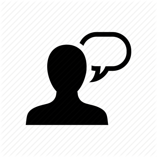 Chat, Communicate, Person, Silhouette, Speech Bubble, Talk Icon