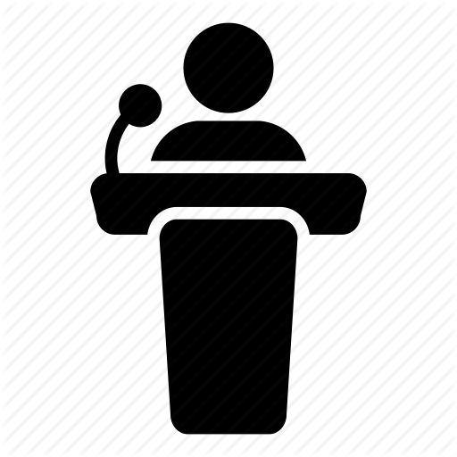 Man, Person, Podium, Public, Speaker, Speech, Talking Icon