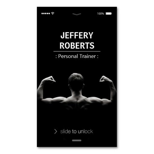 Creative And Unique Bodybuilder Personal Trainer Business Card
