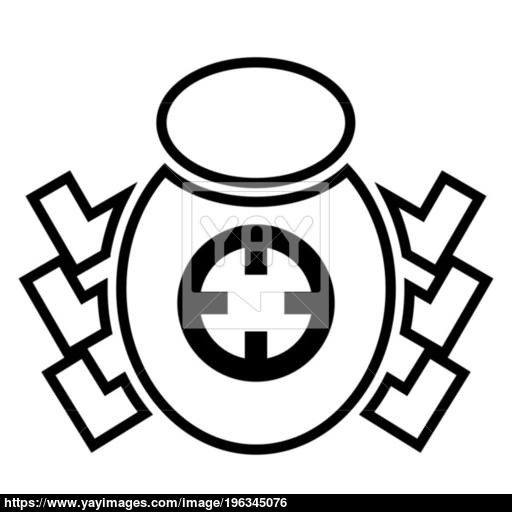 Bug Beetle In Target Sight Icon Black Color Illustration Flat