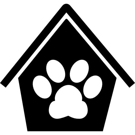 Dog Pawprint In A House Free Vector Icons Designed