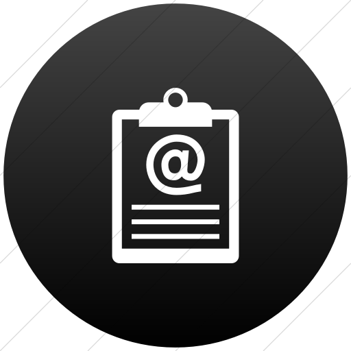 Flat Circle White On Black Gradient Iconathon E