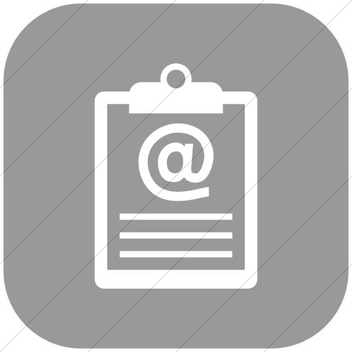 Flat Rounded Square White On Light Gray Iconathon E