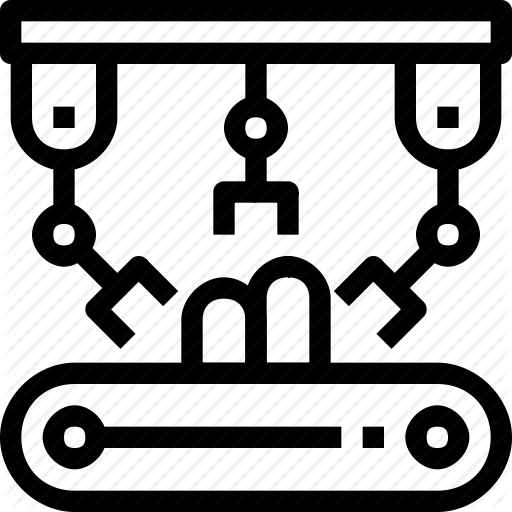Factory, Mechanical, Product, Production, Robots, Teachnology Icon