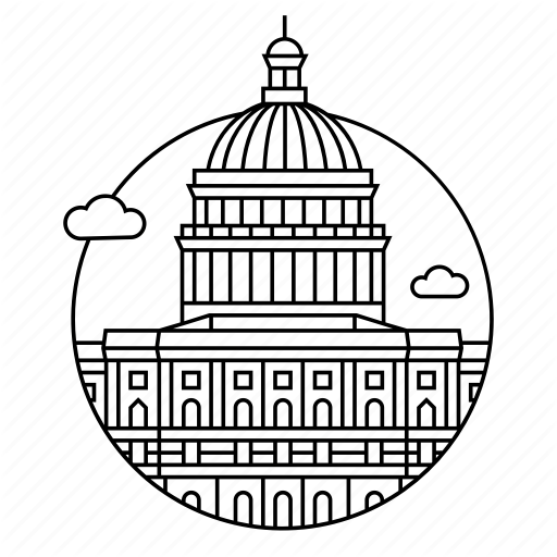 America, Building, Capitol, City, Government, Usa, Washington Icon