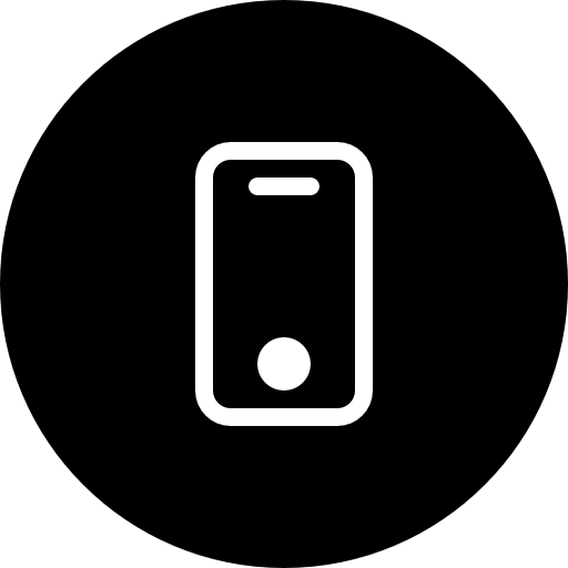 Phone Black Circular Interface Button