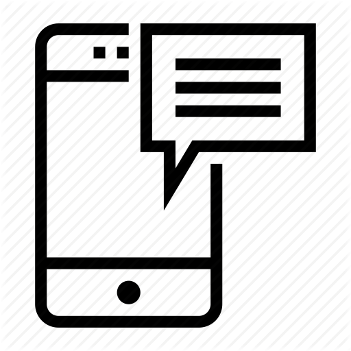 Cellphone, Chat, Message, Mobile, Phone, Smartphone, Word Icon
